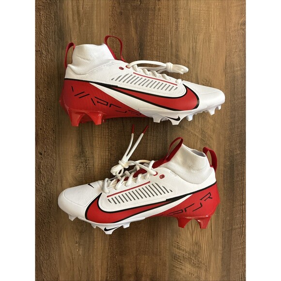 Nike Vapor Edge Pro 360 2 TB White Red Football Cleats Men Size 9 FQ4044-105 - Picture 1 of 7
